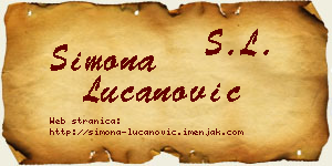 Simona Lučanović vizit kartica